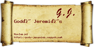 Godó Jeremiás névjegykártya